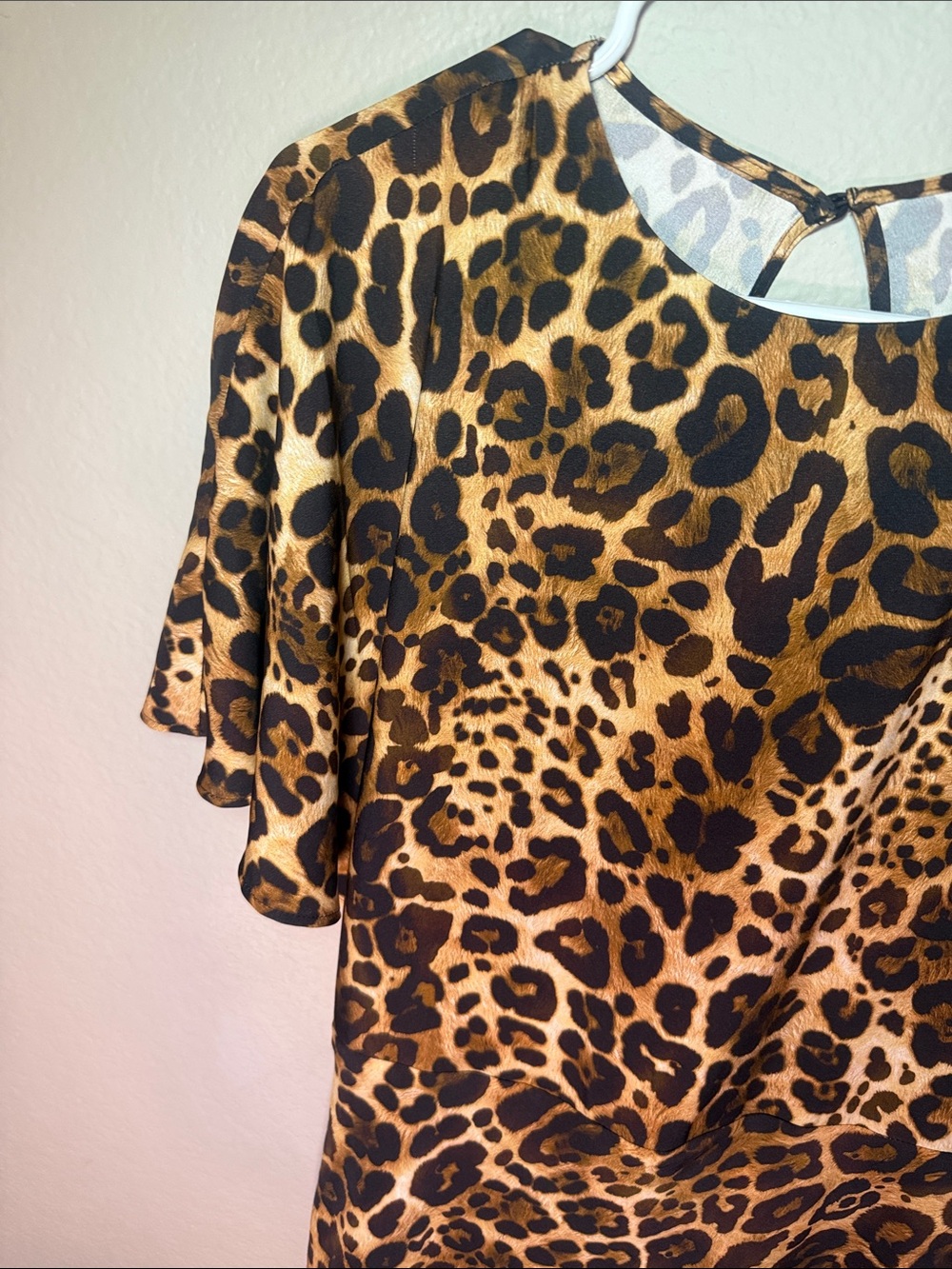 Express Leopard-Print Midi Dress in Brown and Black - Picture 3 of 8